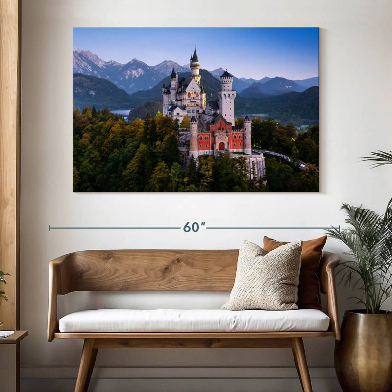 Lilie Scenic Neuschwanstein Castle, H 34 po x l 51 po