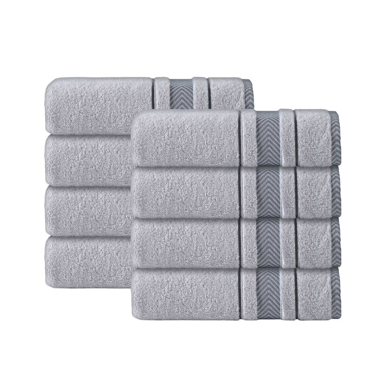 Cascata 6 Piece Turkish Cotton Bath Towel Set (Set of 6) Wade Logan Color: White