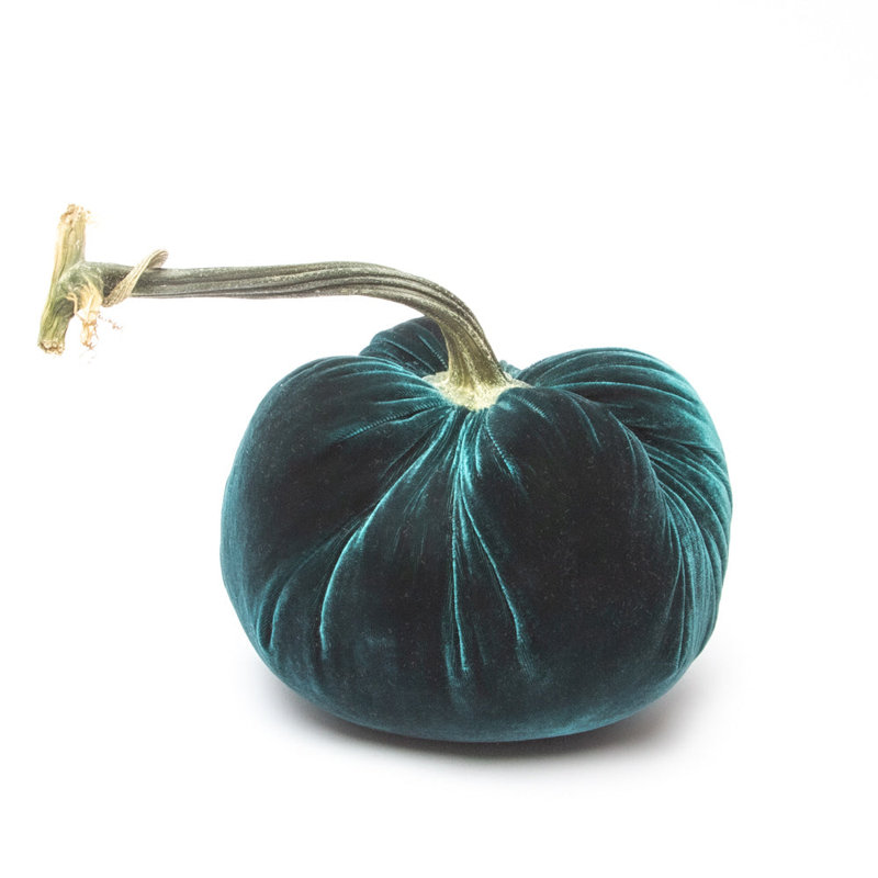Sea Silk Velvet Pumpkin, 10" H x 8" W x 8" D
