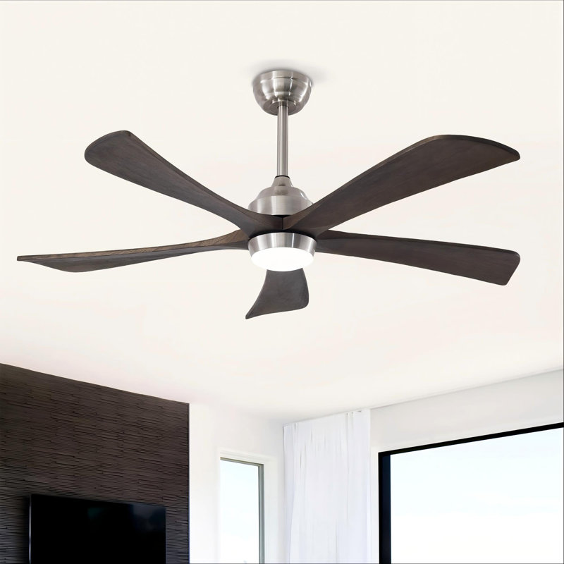Ventilateur de plafond 52 po avec télécommande, Argent, 52 po de largeur, Gris