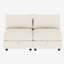 6 places convertibles en chenille beige - modulaire avec rangement pour la place de salon en chenille, 6 places
