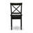 5-Piece Round Table Set Contains a Dinner Table and 4 Dining Room Chairs with X-Back - Black Finish-94495228-94495229-94499888