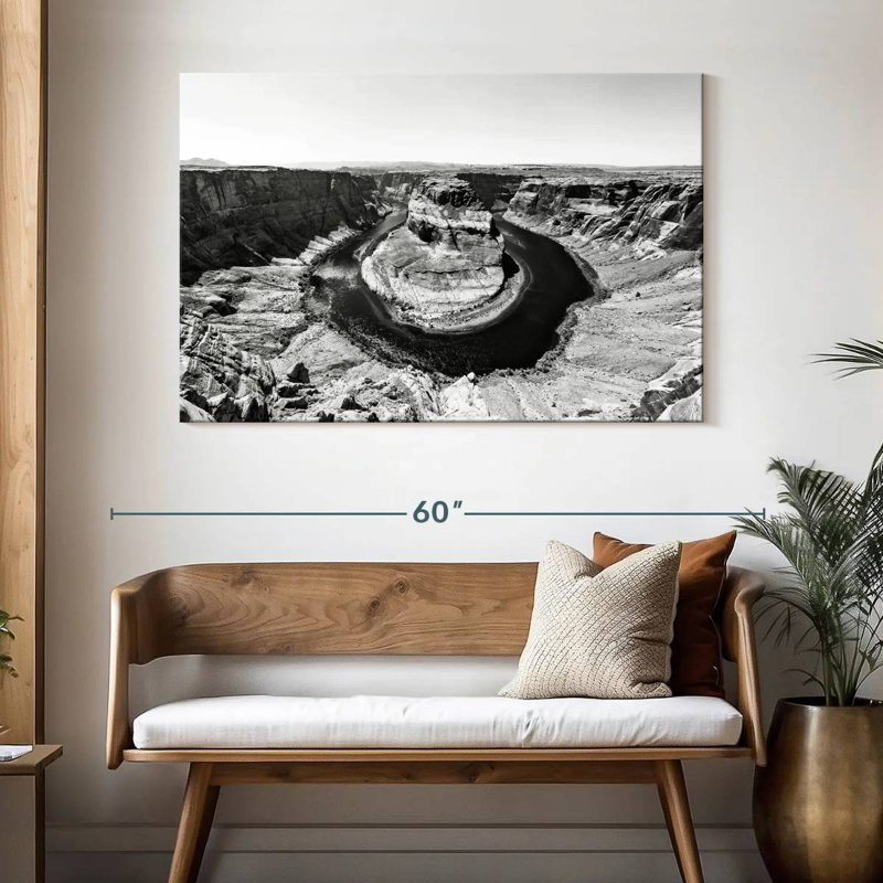 Alvord Black Arizona - Horseshoe Bend, 32" H x 48" W