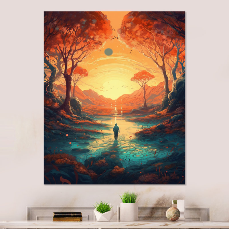 «Look Into Space V», reproduction sur toile, H 20 po x l 12 po x P 1 po, Toile tendue
