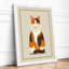 Geometric Cat Mid-Century - Framed Print-928124901-928124902