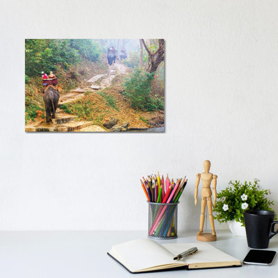 Elephants Walk - Thailand 308 1 Piece Wrapped Canvas Wall Art