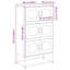 Highboard 68X39x123 Cm Steel-97913833