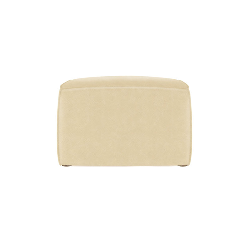 Varick Cube Ottoman, Plush Velvet Oyster, Weathered