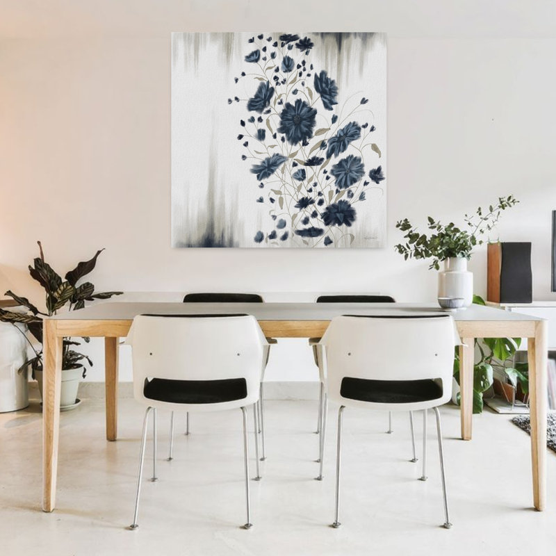 Doozies, art abstrait contemporain de fleurs, H 36 po x l 36 po