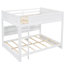 Grand lit superposé, blanc - avec rangement-130093663