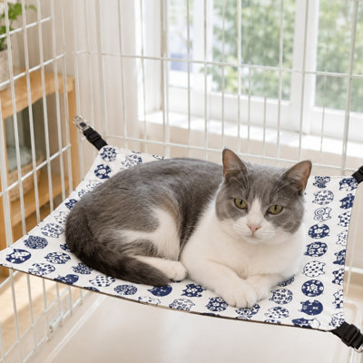 Lit réglable pour hamac pour chat suspendu, nid de panier de cage pour chat en peluche chaud double face, chaise longue détachable et lavable pour chats et petits chiens, plusieurs options de motifs