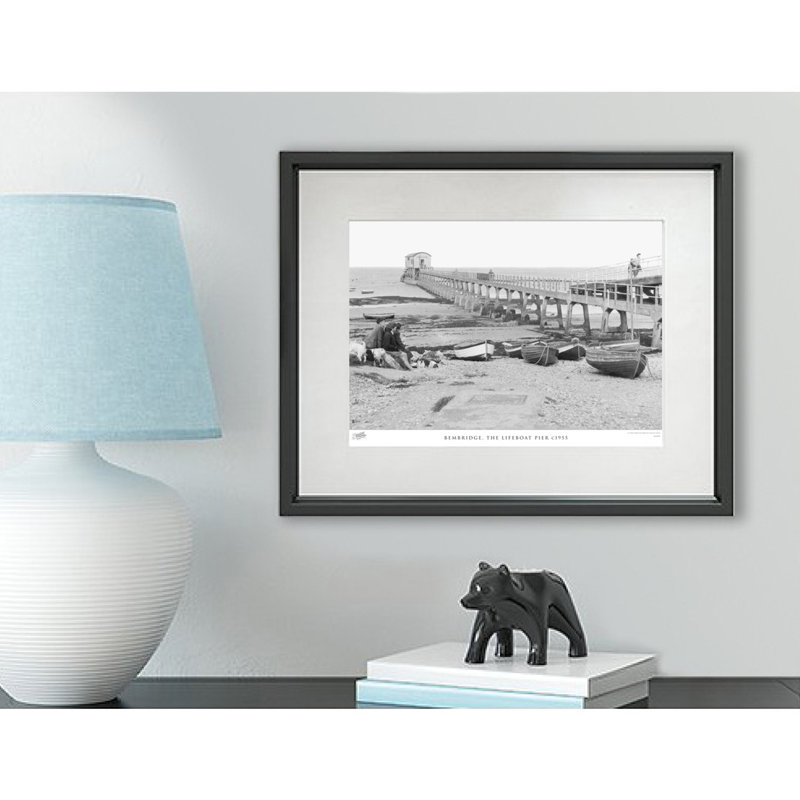 Bembridge, The Lifeboat Pier C1955 - Single Picture Frame Print, 45cm H x 60cm W x 2.3cm D