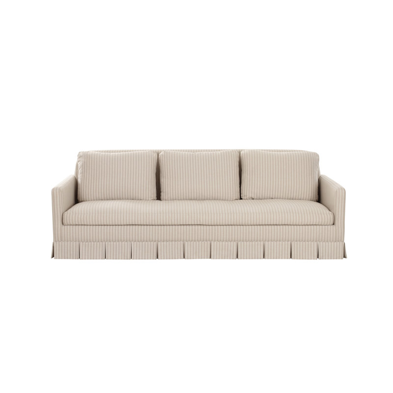 Pellicano Sofa Beige Stripe, Beige Stripe Polyester
