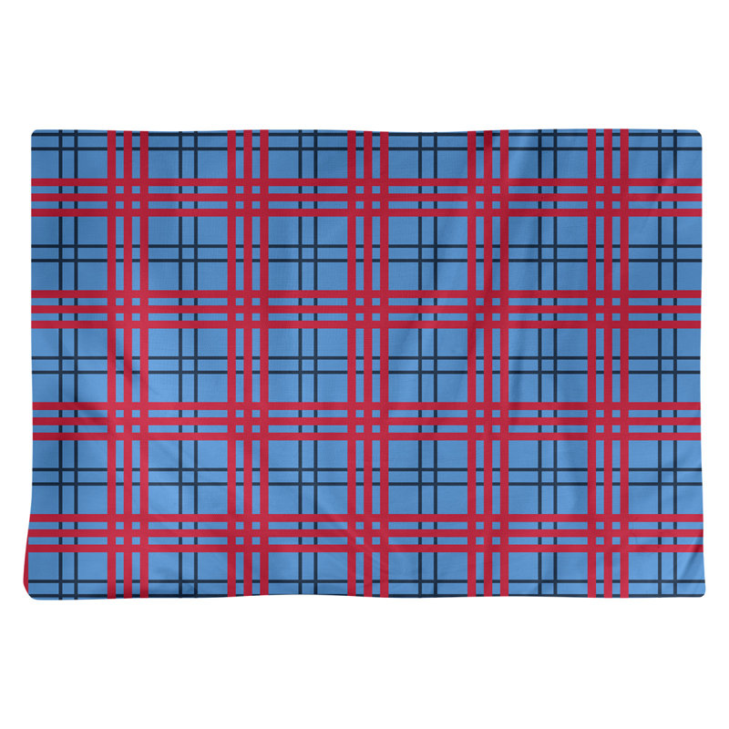 Napperon en coton de luxe de 14 po Tennessee, Bleu / bleu marine / rouge