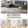 Light gray shag area rug