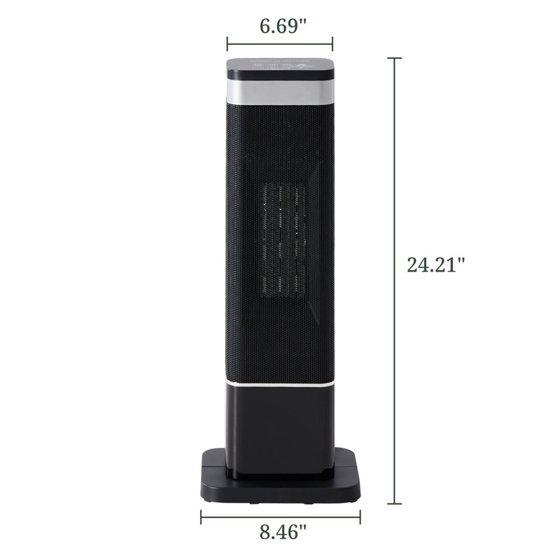 Electric Space Heater, 1500W Ptc Ceramic Heaters Indoor With Remote, 7Portable Heaters With Thermostat, Fast Safety Heat For Office Bedroom Home