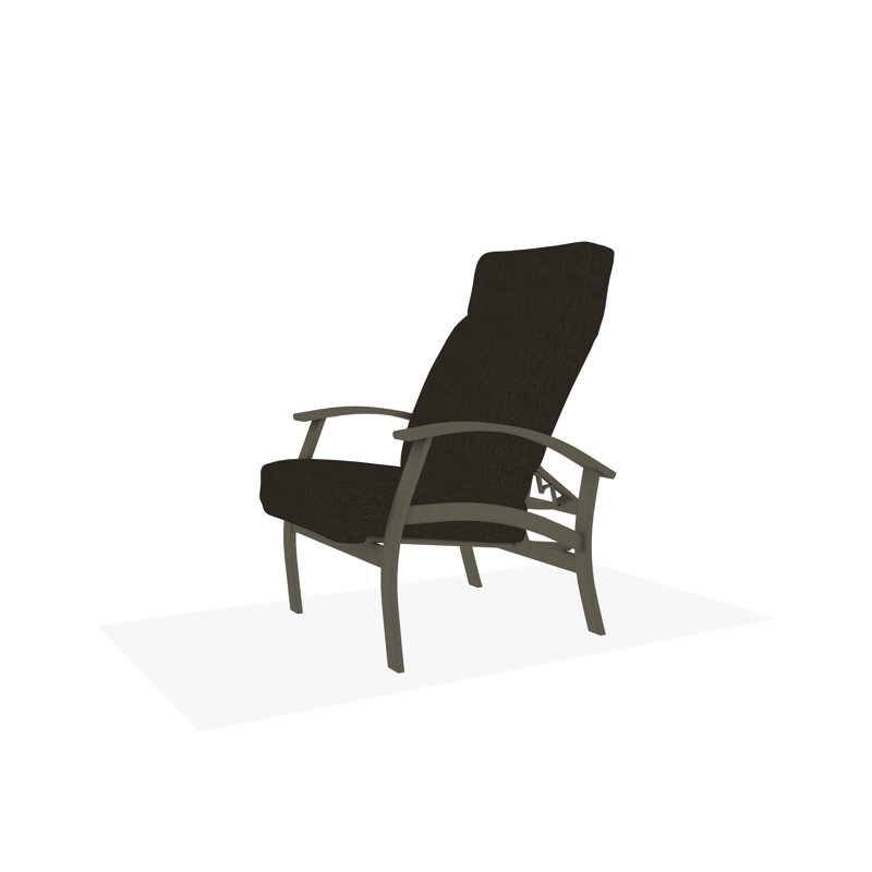 Belle Isle Cushion Deep Seating Supreme Height Adjustable Back Chair, Grasscloth Dune, Storm