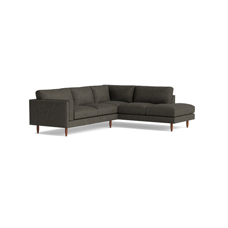 Skinny Fat Sectional, Performance Weave - Onyx, Right Hand Facing