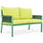 French Country 4 Patio Furniture - Thick Cushioned & With Glass Table  Fluorescent Yellow Conversation Covers Tempered-1435446110