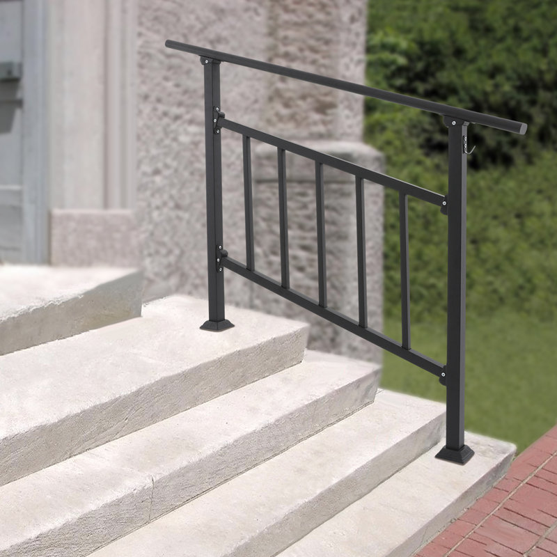 Mains courantes pour les marches extérieures, balustrade, porche et rampe d'escalier, H 37 po x l 53 po x P 3,43 po