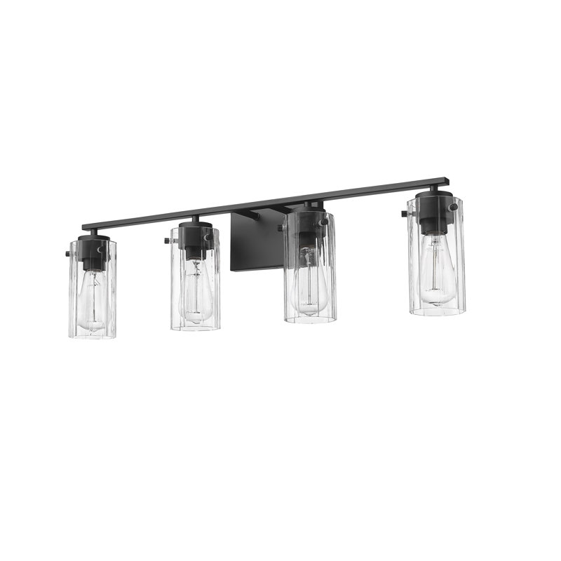 Bastion 4 - Light Dimmable Bathroom Vanity Light, Matte Black
