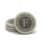 Ensemble de 4 sous-verres en grès naturel Lettre monogramme-1488584744
