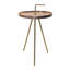 Table d'appoint avec pieds en acier à trépied