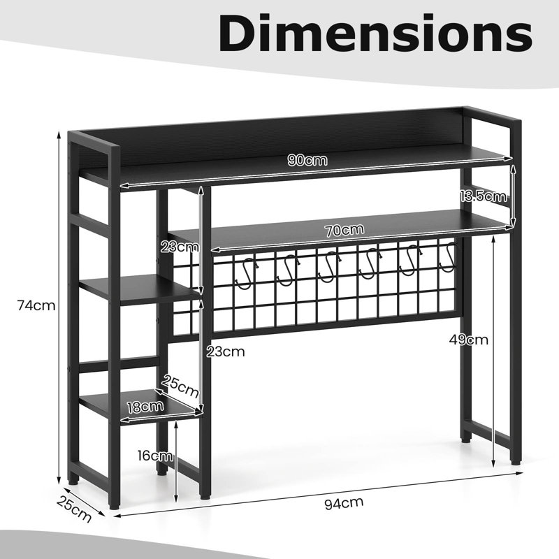 Desk Organiser, Black