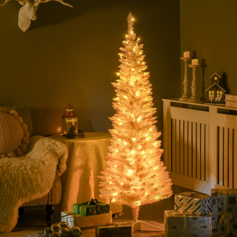 Grand sapin de Noël artificiel pré-éclairé, 4'11"