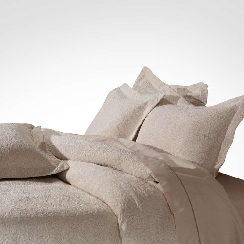 Karnes Cotton Blend Floral Sham with Pillow Shams Included, Linen