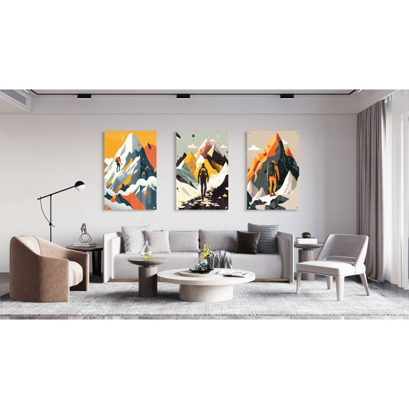 Grimpeur - ensemble de 3 reproductions sans cadre