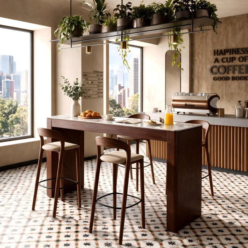 with Solid Wood Base Dining Table