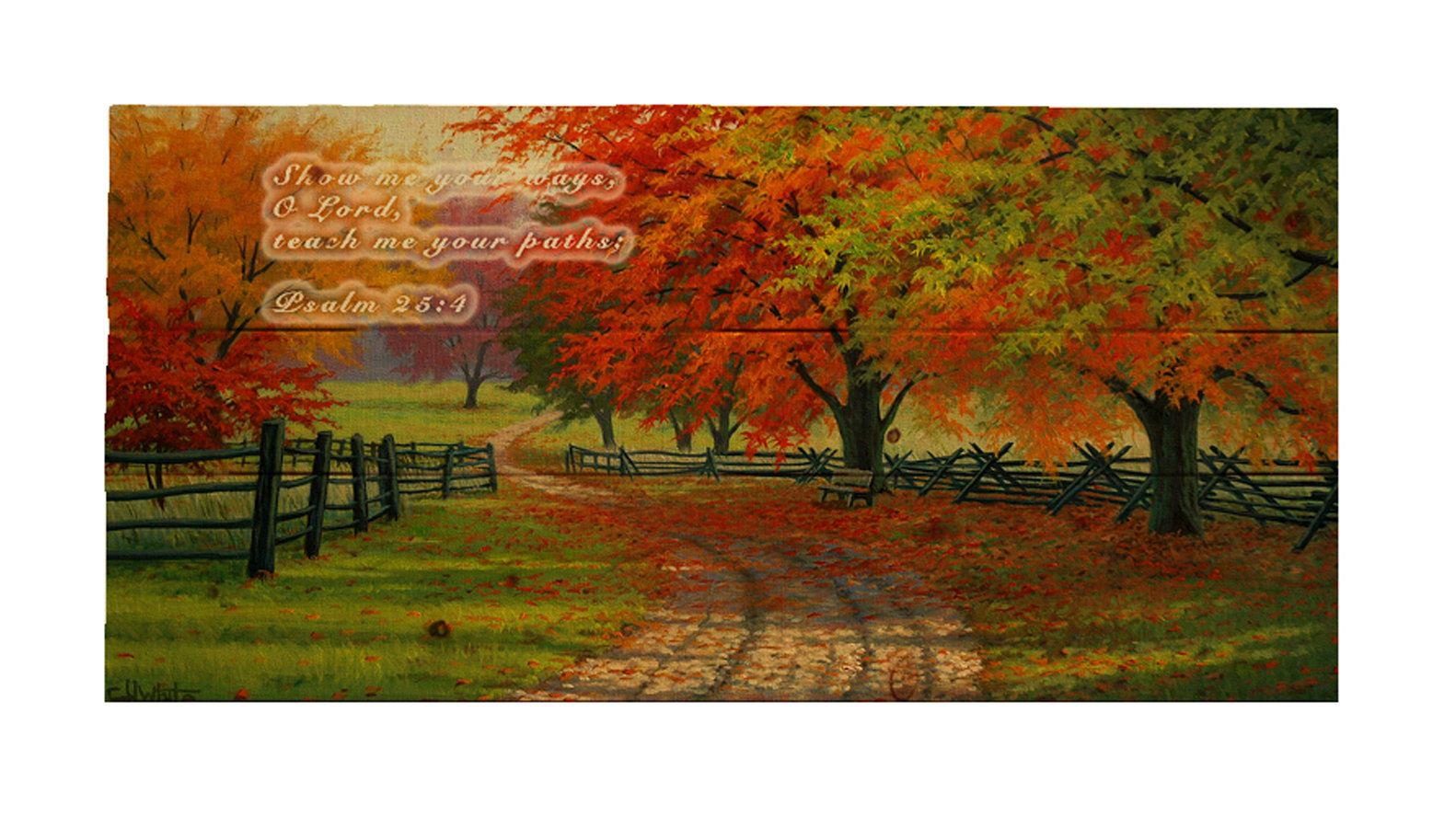 The Finishing Touch " Path Through The Maples " by Charles White on