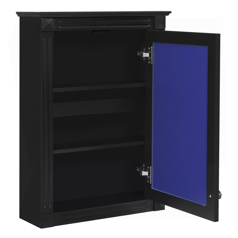 Armoire de rangement de salle de bain murale 20 "avec miroir, armoire à pharmacie avec tablette réglable en hauteur, armoire de rangement au-dessus de la toilette