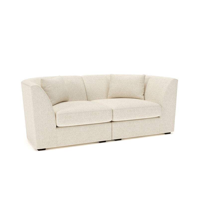 Krista 75" Modular Sofa, John Sepia Performance Linen Blend