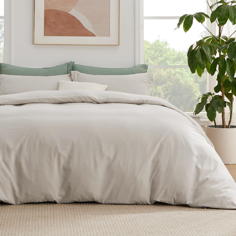 Bedsure Duvet Cover Set With Fitted Sheet, Twin Duvet Cover + 2 Additional Pieces, Sage Green