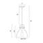 Luminaire suspendu simple à 1 lumière Jadis