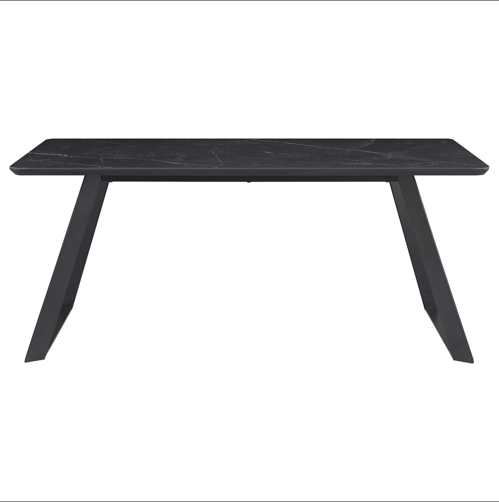 Brayden Studio® Smith Black Rectangular Ceramic Top Dining Table | Wayfair