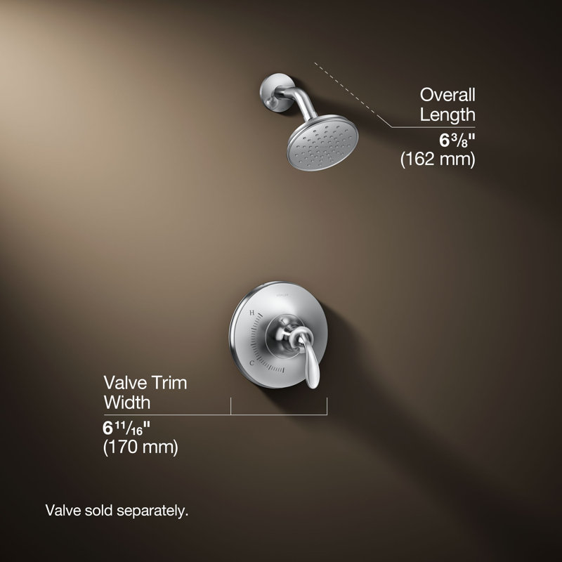 Bellera Rite-Temp Pressure-Balancing Shower Faucet Trim Set, 2.5 Gpm, Polished Chrome