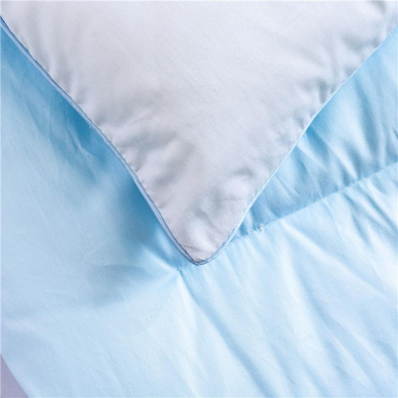 Ensemble d'édredon 3 pièces bleu / vert 100% coton, Édredon très grand + 2 taies décoratives très 