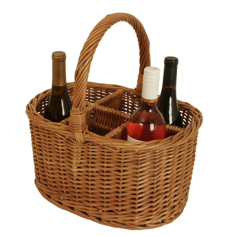 Panier en osier et canevas