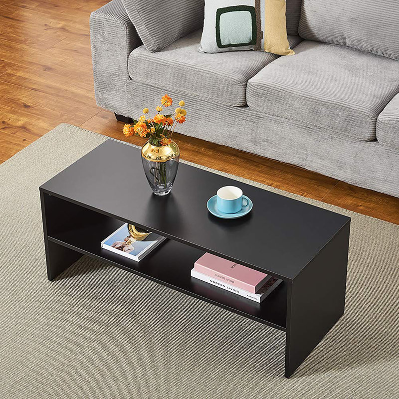 Coffee Table with Storage, Black