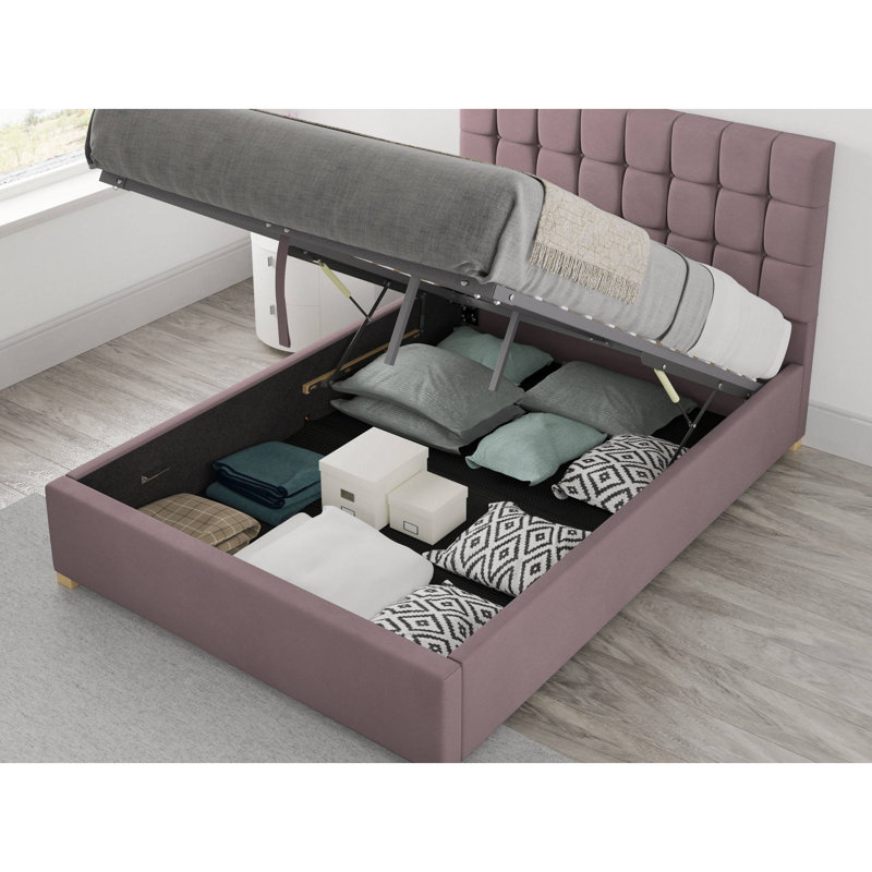 Chevalier Upholstered Ottoman Storage Bed, Super King (6'), Blush