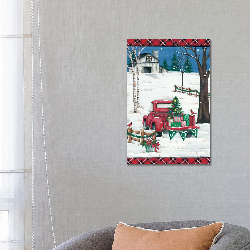 Christmas Joy Truck by Lisa Kennedy - Wrapped Canvas Print, 66.04 cm H x 45.72 cm W x 1.91 cm D