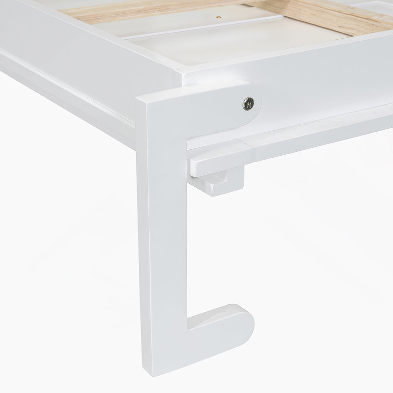 Grand lit escamotable mural, blanc, Blanc, Grand lit