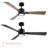 Bali Smart 5-Blade 52in Ceiling Fan 2700K-6000K CCT Selectable LED Light Kit with Remote Control and Hardware with Reversible Blades in Weathered Wood or Works With iOS or Android App-113057332-113057329