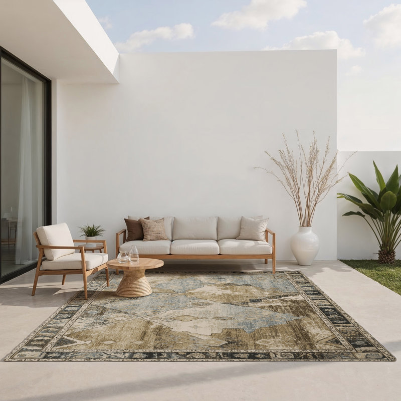 Woven Heirloom Indoor And Outdoor Area Rug, Rectangle 2' x 3'