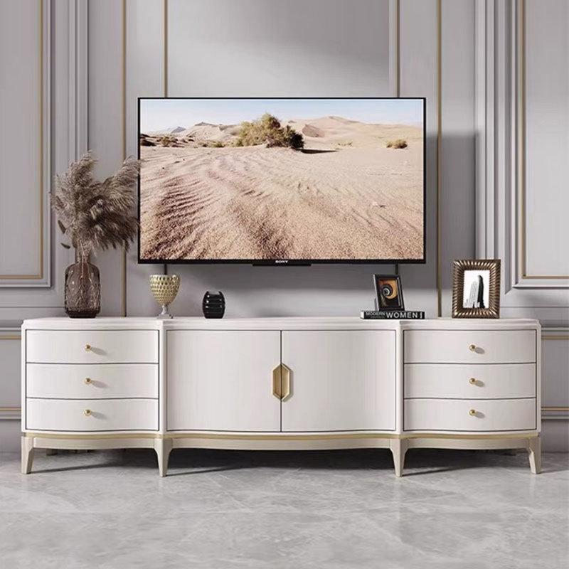 Crédence de rangement simple blanc 86,6 po