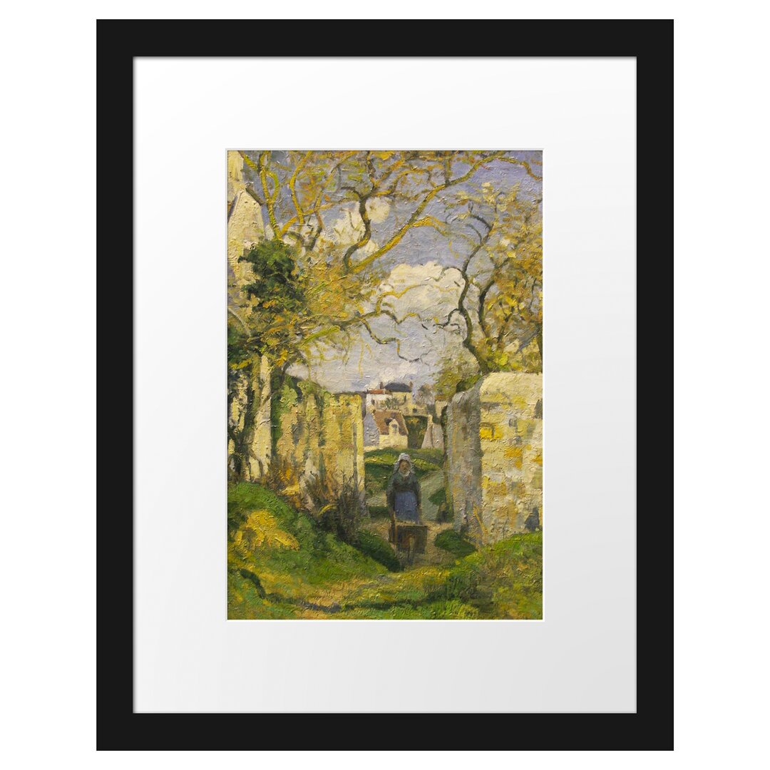 Gerahmter Kunstdruck Landscape from Pontoise von Camille Pissarro