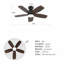 Ventilateur de plafond à profil bas 32 pouces avec lumière et télécommande, moteur à courant continu à intensité variable, pour une utilisation à l'intérieur ou à l'extérieur, noir
